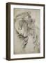 Study for the Head of Mary Magdalene-Leonardo da Vinci-Framed Giclee Print