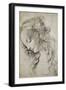 Study for the Head of Mary Magdalene-Leonardo da Vinci-Framed Giclee Print