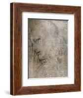 Study for the head of St Philip in `The Last Supper`, c1494-c1499 (1883)-Leonardo Da Vinci-Framed Giclee Print