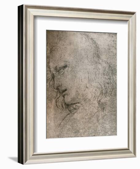 Study for the head of St Philip in `The Last Supper`, c1494-c1499 (1883)-Leonardo Da Vinci-Framed Giclee Print