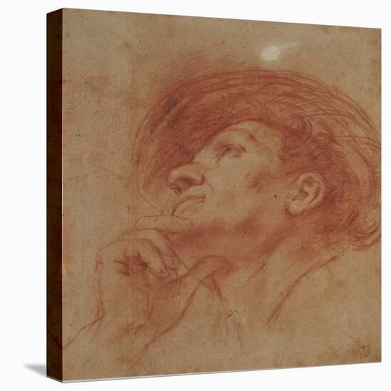 Study for the Head of the Prophet Haggai-Guercino-Stretched Canvas