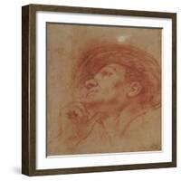 Study for the Head of the Prophet Haggai-Guercino-Framed Giclee Print