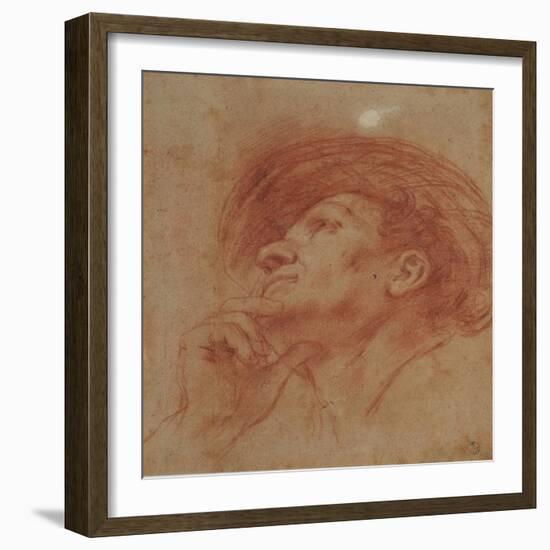 Study for the Head of the Prophet Haggai-Guercino-Framed Giclee Print