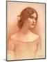 Study for 'The Lady Clare', C.1900 (Red Chalk on Paper) (See 55018)-John William Waterhouse-Mounted Premium Giclee Print