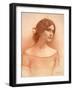 Study for 'The Lady Clare', C.1900 (Red Chalk on Paper) (See 55018)-John William Waterhouse-Framed Giclee Print