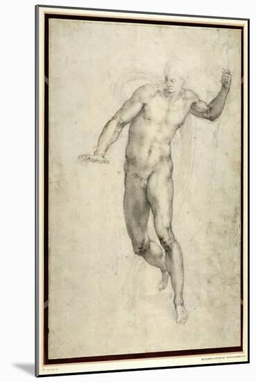Study for The Last Judgement-Michelangelo Buonarroti-Mounted Giclee Print