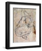 Study for the Last Judgement-Michelangelo Buonarroti-Framed Giclee Print