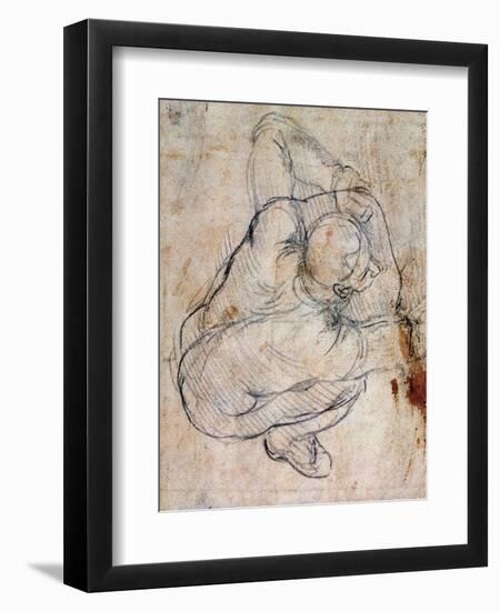 Study for the Last Judgement-Michelangelo Buonarroti-Framed Giclee Print