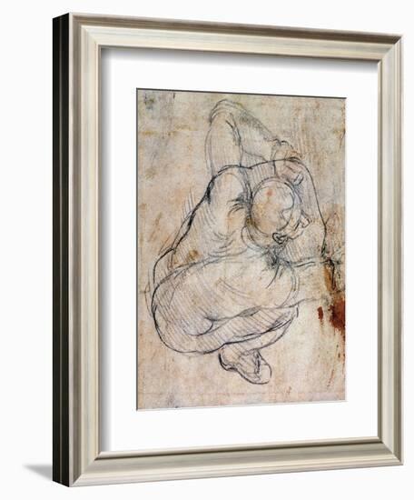 Study for the Last Judgement-Michelangelo Buonarroti-Framed Giclee Print