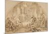 Study for the Last Supper, C.1792-Jean-Baptiste Huet-Mounted Giclee Print