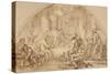 Study for the Last Supper, C.1792-Jean-Baptiste Huet-Stretched Canvas