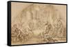 Study for the Last Supper, C.1792-Jean-Baptiste Huet-Framed Stretched Canvas