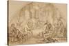 Study for the Last Supper, C.1792-Jean-Baptiste Huet-Stretched Canvas