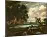 Study for the Leaping Horse (View on the Stour)-John Constable-Mounted Giclee Print