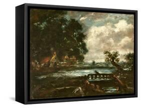 Study for the Leaping Horse (View on the Stour)-John Constable-Framed Stretched Canvas