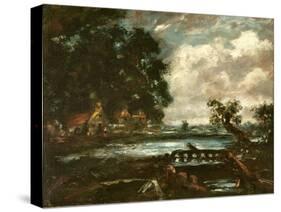 Study for the Leaping Horse (View on the Stour)-John Constable-Stretched Canvas