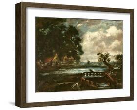 Study for the Leaping Horse (View on the Stour)-John Constable-Framed Giclee Print