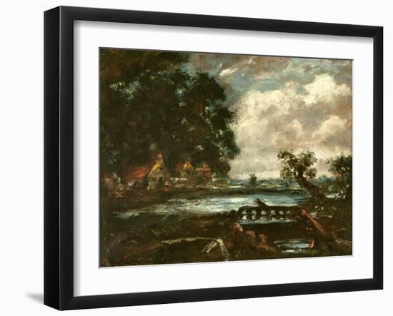 Study for the Leaping Horse (View on the Stour)-John Constable-Framed Giclee Print