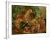 Study for the Lion Hunt, 1854-Eugene Delacroix-Framed Giclee Print