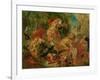 Study for the Lion Hunt, 1854-Eugene Delacroix-Framed Giclee Print