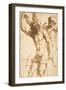 Study for the Martyrdom of Saint Bartholomew, 1635-36-Guercino-Framed Giclee Print