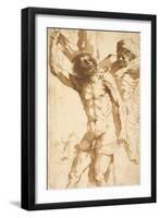 Study for the Martyrdom of Saint Bartholomew, 1635-36-Guercino-Framed Giclee Print