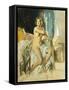 Study for the Mirror, (Oil on Canvas)-Wilfred Gabriel de Glehn-Framed Stretched Canvas