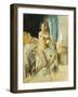 Study for the Mirror, (Oil on Canvas)-Wilfred Gabriel de Glehn-Framed Giclee Print