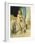 Study for the Mirror, (Oil on Canvas)-Wilfred Gabriel de Glehn-Framed Giclee Print
