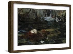 Study for the Nymphs Finding the Head of Orpheus-John William Waterhouse-Framed Giclee Print