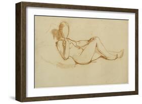 Study for the Olympia: a Woman Lying, Face Not Drawn-Edouard Manet-Framed Giclee Print