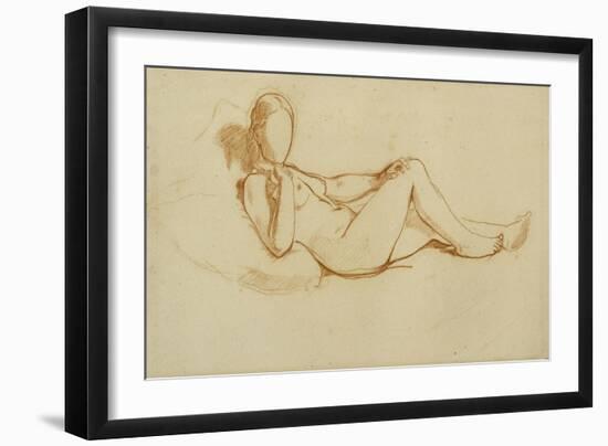 Study for the Olympia: a Woman Lying, Face Not Drawn-Edouard Manet-Framed Giclee Print