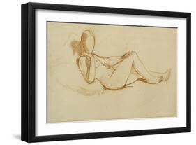 Study for the Olympia: a Woman Lying, Face Not Drawn-Edouard Manet-Framed Giclee Print