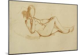 Study for the Olympia: a Woman Lying, Face Not Drawn-Edouard Manet-Mounted Giclee Print