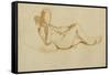 Study for the Olympia: a Woman Lying, Face Not Drawn-Edouard Manet-Framed Stretched Canvas