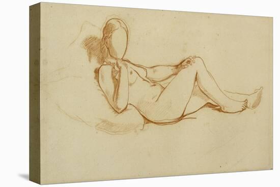 Study for the Olympia: a Woman Lying, Face Not Drawn-Edouard Manet-Stretched Canvas