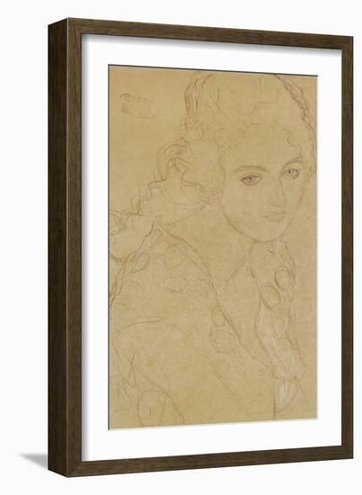 Study for the Painting Portrait Ria Munk III 1917/18-Gustav Klimt-Framed Giclee Print