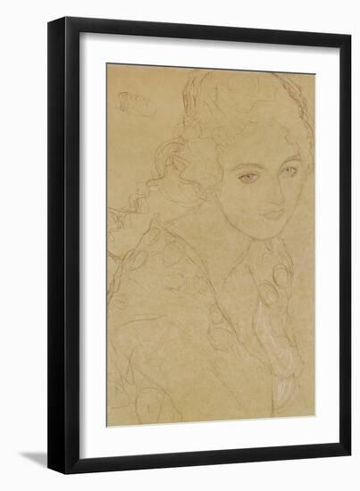 Study for the Painting Portrait Ria Munk III 1917/18-Gustav Klimt-Framed Giclee Print