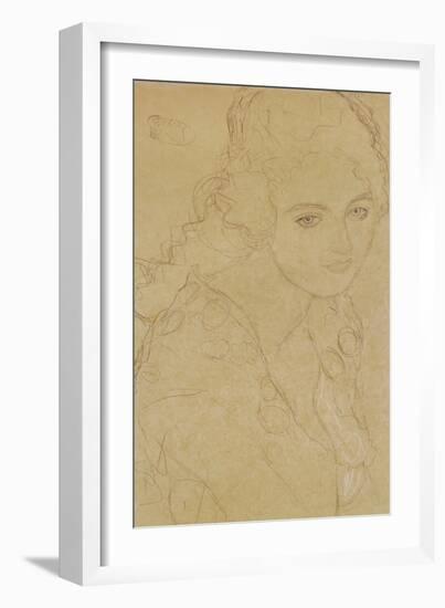 Study for the Painting Portrait Ria Munk III 1917/18-Gustav Klimt-Framed Giclee Print