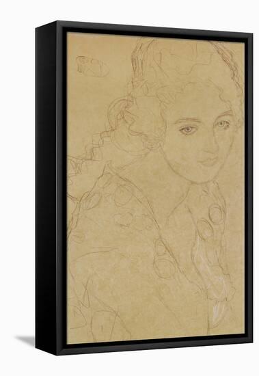 Study for the Painting Portrait Ria Munk III 1917/18-Gustav Klimt-Framed Stretched Canvas