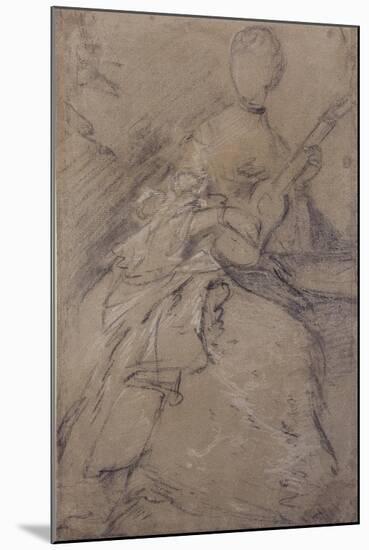 Study for the Portrait of Ann Ford, C.1760-Thomas Gainsborough-Mounted Giclee Print