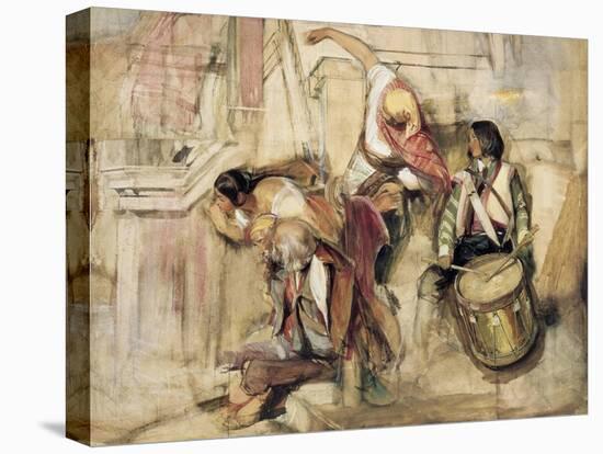 Study for the Proclamation of Don Carlos-John Frederick Lewis-Stretched Canvas