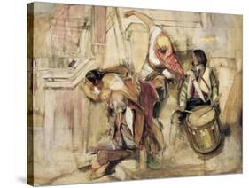 Study for the Proclamation of Don Carlos-John Frederick Lewis-Stretched Canvas