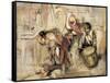 Study for the Proclamation of Don Carlos-John Frederick Lewis-Framed Stretched Canvas