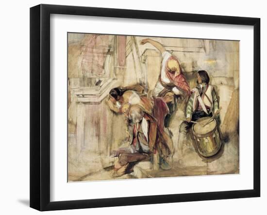 Study for the Proclamation of Don Carlos-John Frederick Lewis-Framed Giclee Print