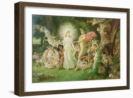 Study for the Quarrel of Oberon and Titania, C.1849 (See also 68757)-Sir Joseph Noel Paton-Framed Giclee Print