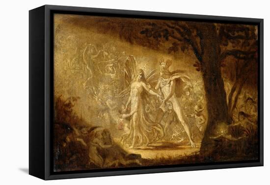 Study for the Quarrel of Oberon and Titania, C.1849 (W/C) (See also 68757)-Sir Joseph Noel Paton-Framed Stretched Canvas