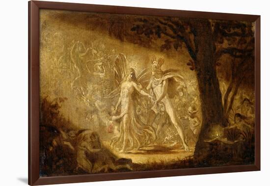 Study for the Quarrel of Oberon and Titania, C.1849 (W/C) (See also 68757)-Sir Joseph Noel Paton-Framed Giclee Print