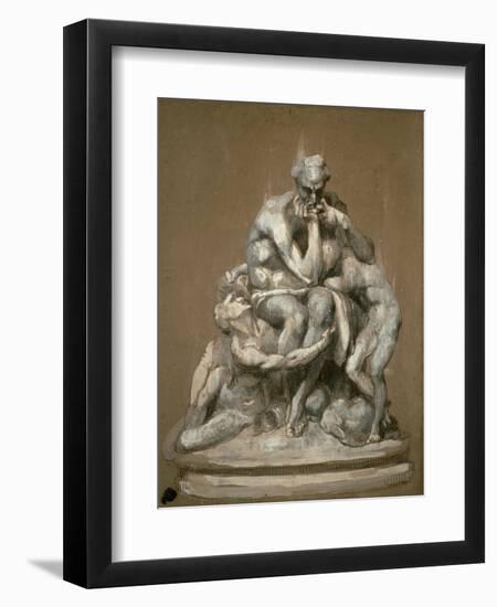 Study for the Sculpture 'Ugolino and His Children', 1860-Jean-Baptiste Carpeaux-Framed Giclee Print