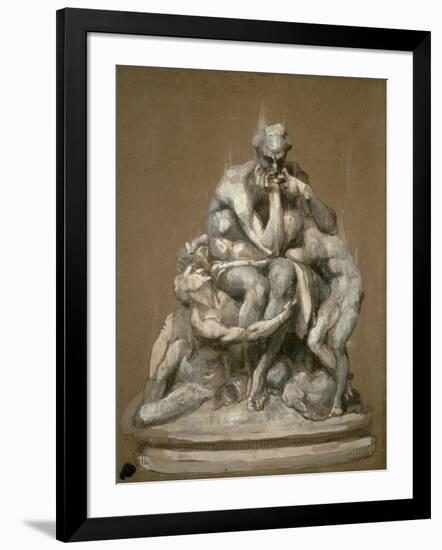 Study for the Sculpture 'Ugolino and His Children', 1860-Jean-Baptiste Carpeaux-Framed Giclee Print